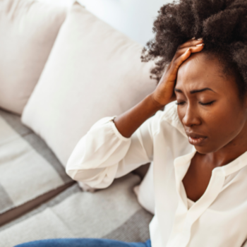 Woman with a headache