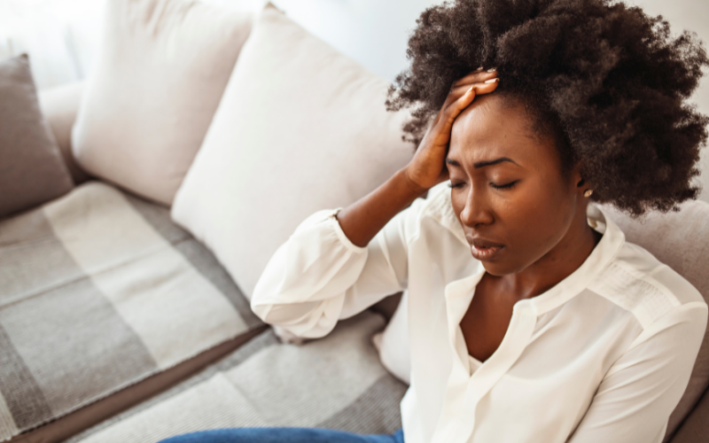 Woman with a headache